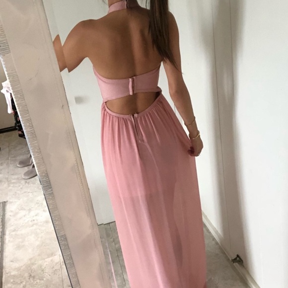 BLUSH BANDAGE DRESS GOWN - Picture 5 of 6